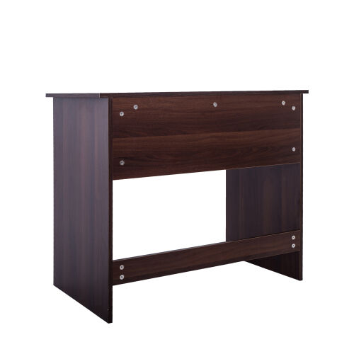 Computer Desk with 2 Pull Out Storage Drawers and Stable Wooden Frame, Walnut