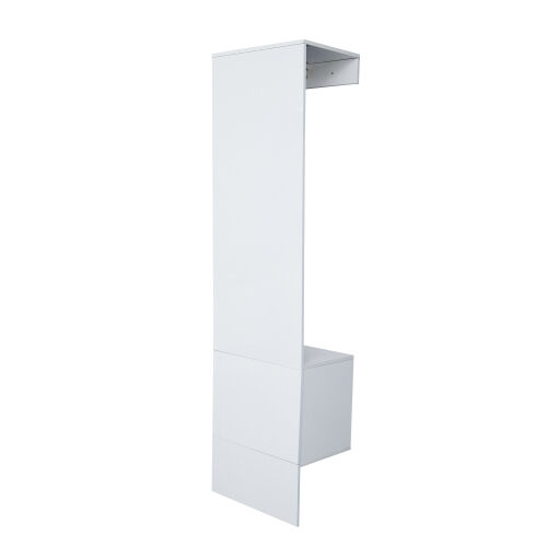 Open Wardrobe with 1-Door, White