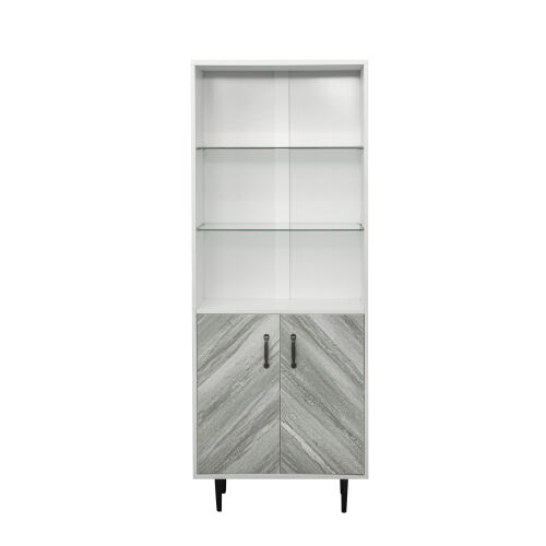 Cabinet with 2 Doors &3 open shelves Modern