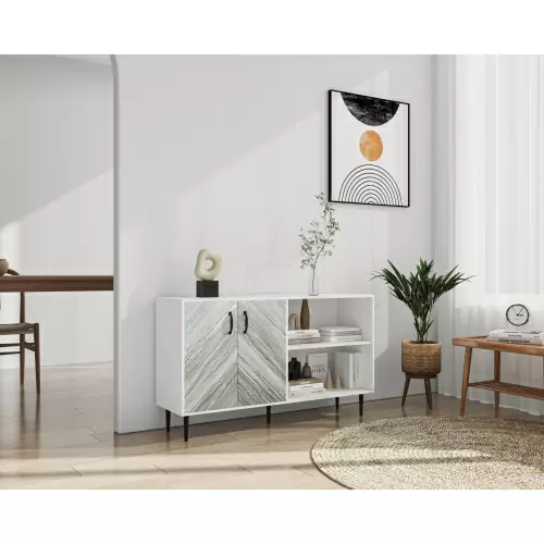 Cabinet with 2 Doors and 3 open shelgves