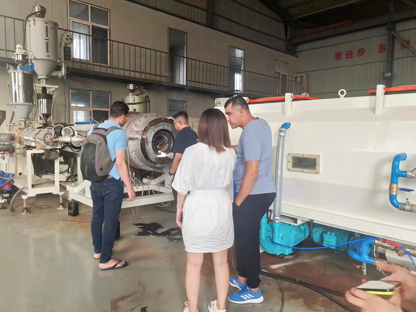 Customer acceptance hdpe production line 315-630