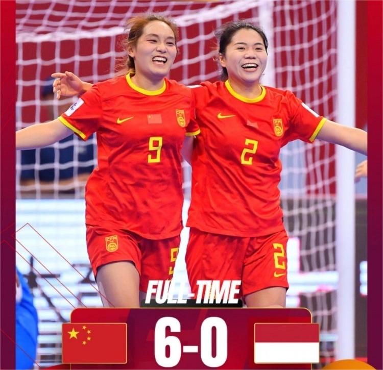 China Defeats Indonesia 6-0 in Women's Futsal Asian Cup Quarterfinals, Will Face Thailand Next