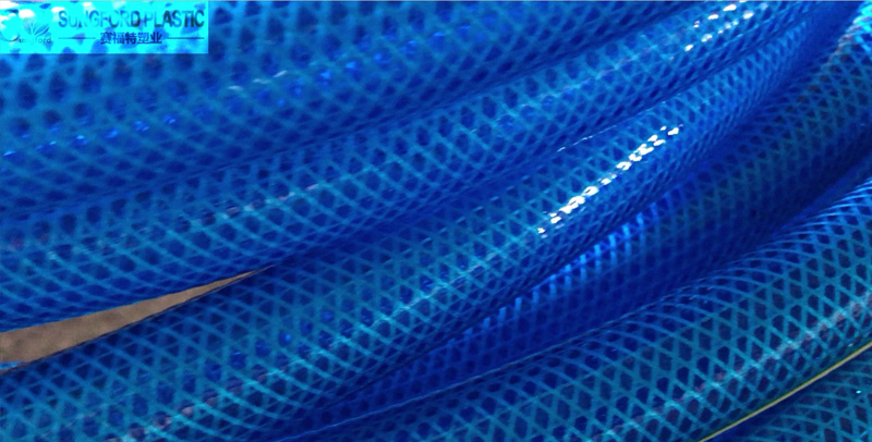 Clear Blue PVC Braided Hose Production Details from Sungford Plastic