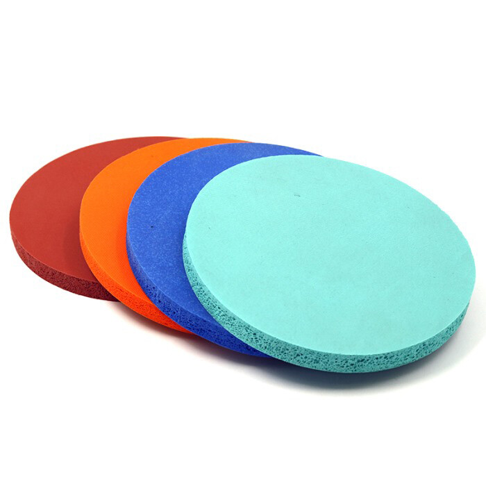 Colored silicone foam