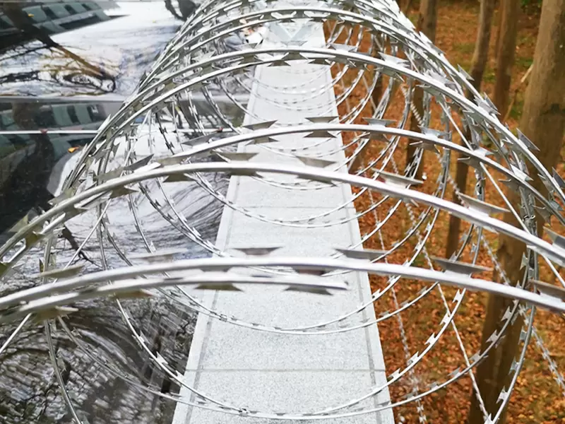 304 stainless steel blade barbed wire rolling cage net protective ...