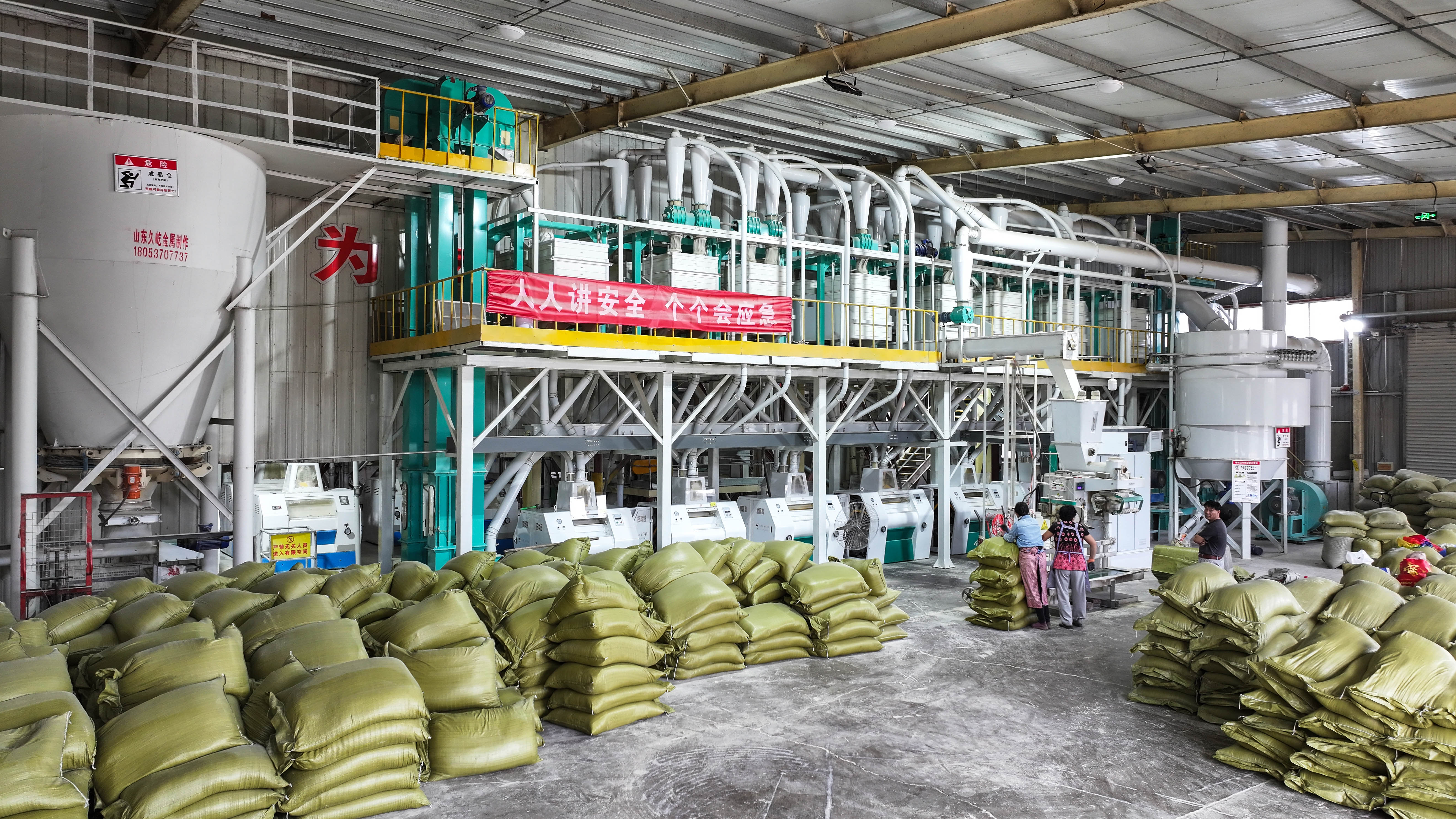 100tons of Corn flour and grit milling machine complete plant 