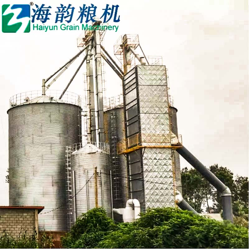 300T/D corn drying tower to 1200tons storage silo 