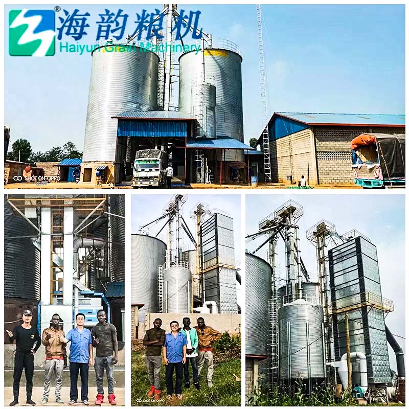 300T/D corn drying tower to 1200tons storage silo 
