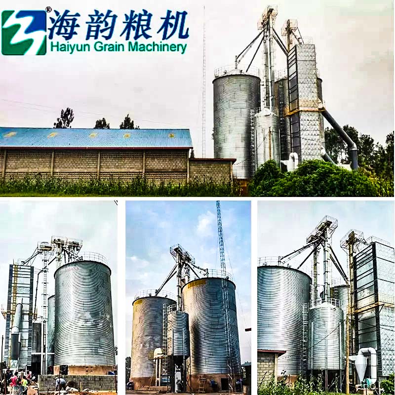 300T/D corn drying tower to 1200tons storage silo 