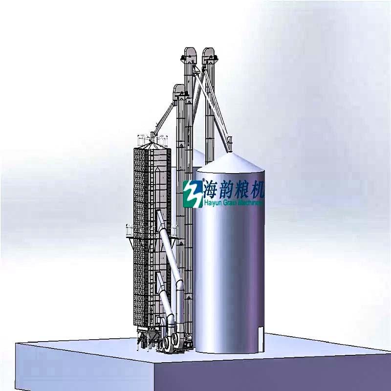 300T/D corn drying tower to 1200tons storage silo 