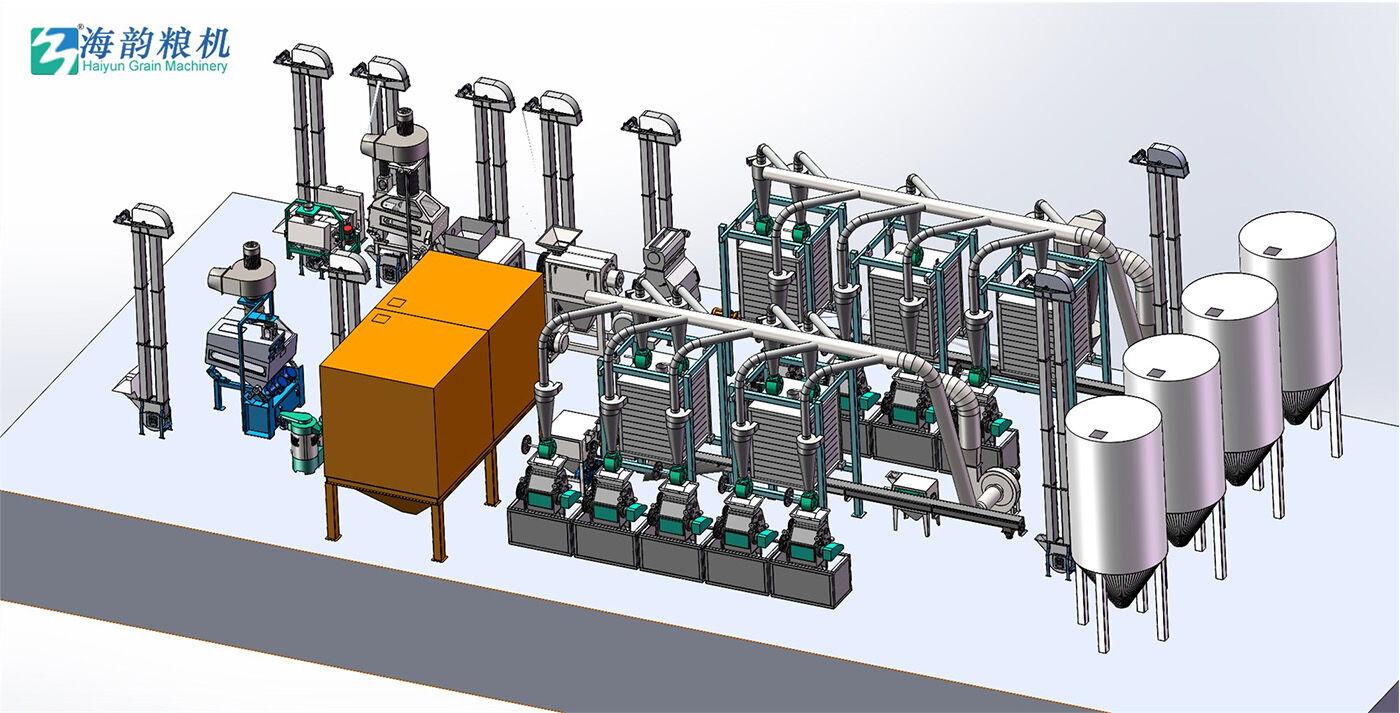 40tons of maize grit and flour mill machine complete plant for Moroco customer