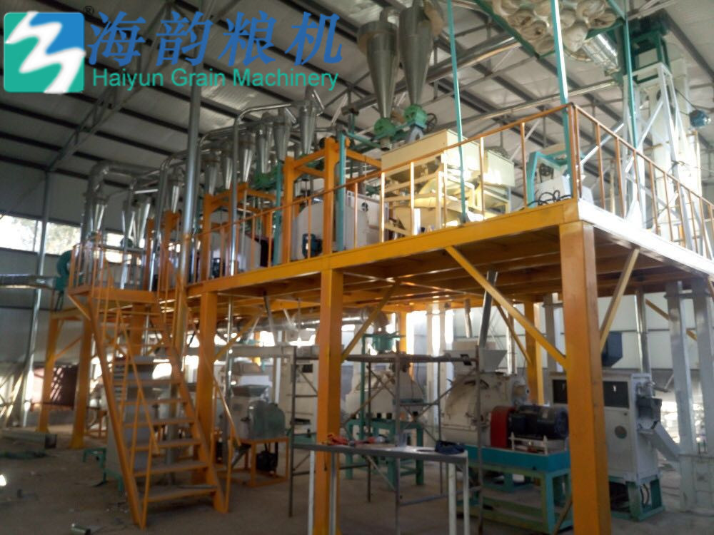 60tons of Corn flour and grit milling machine complete plant 