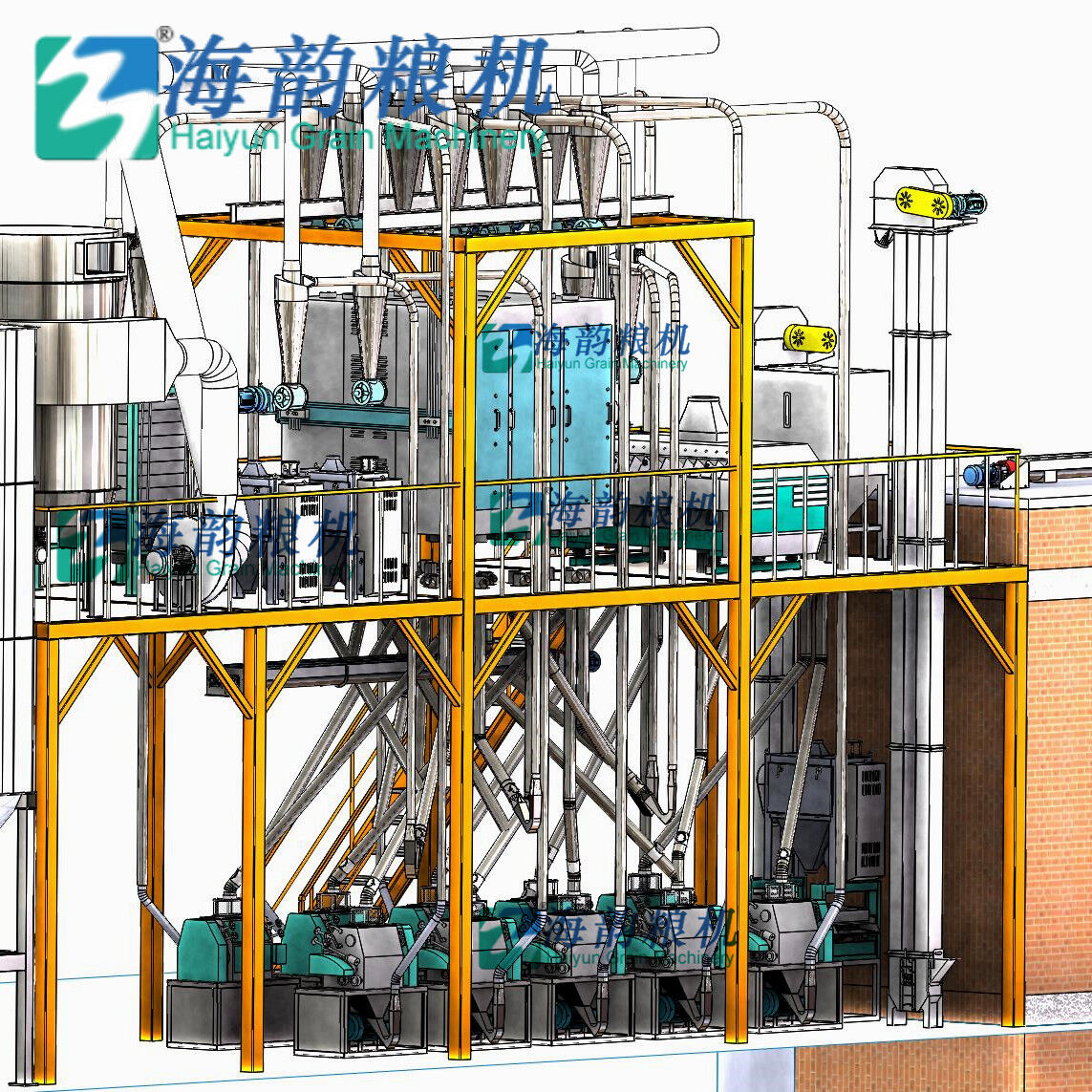 60tons of wheat flour mill machine compete plant