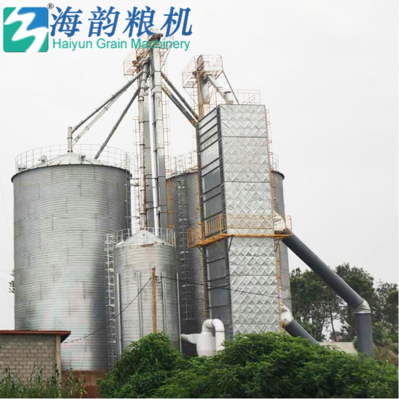 300T/D corn drying tower to 1200tons storage silo 