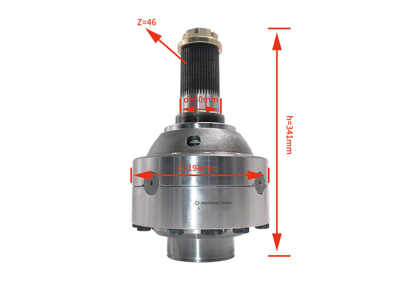 Differential assembly 46 teeth with angle teeth nut 0271