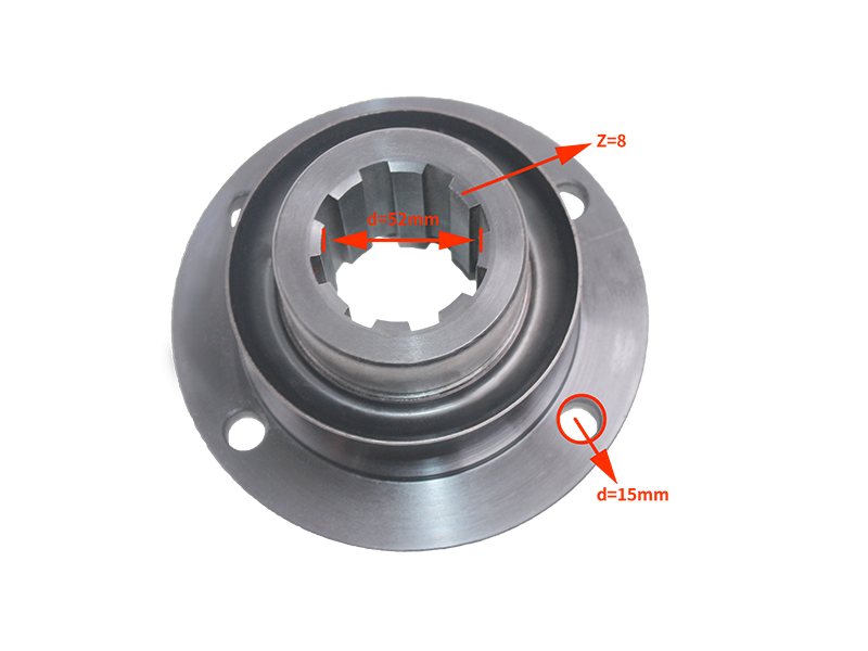 Angle tooth flange 8 teeth