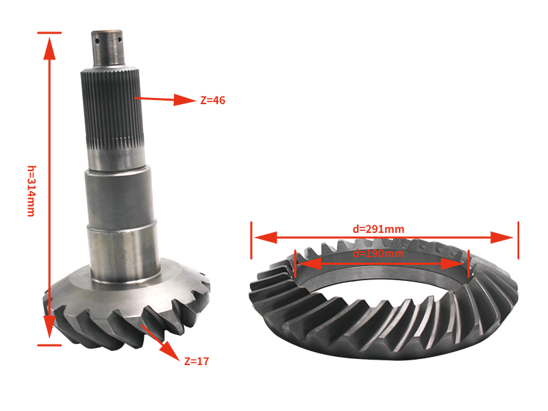 17-28 rear axle 46 teeth