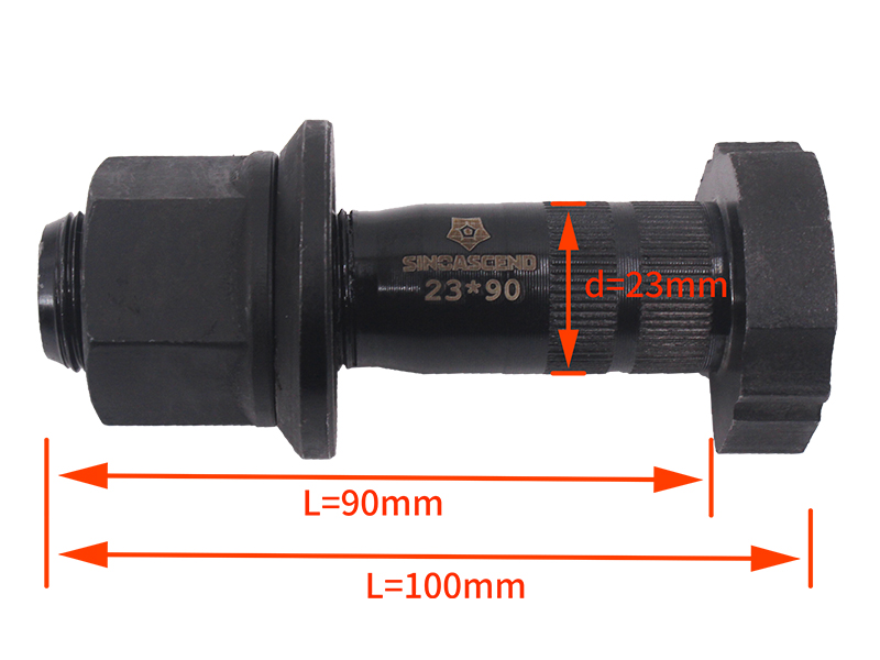 STR Howo front wheel screw 23*90