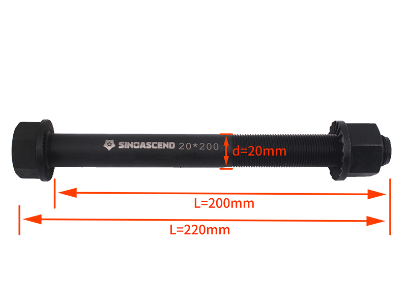 Steel plate seat screw 20*200
