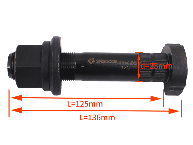 Howo rear wheel screw 23*125