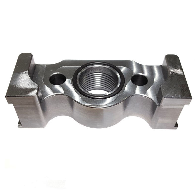 Billet oil drain large frame turbo mount for tubulular support