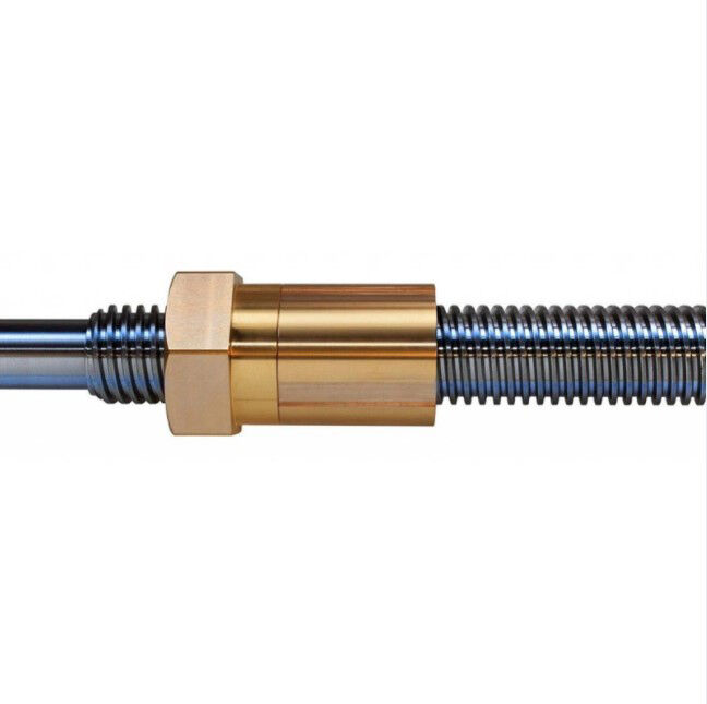 CNC Precision Machining Brass Stainless Steel Trapezoidal Lead Screw and Nut