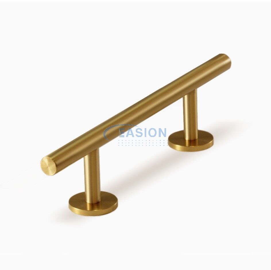 CNC machined customized kitchen hardware brass round bar kitchen cabinet handle