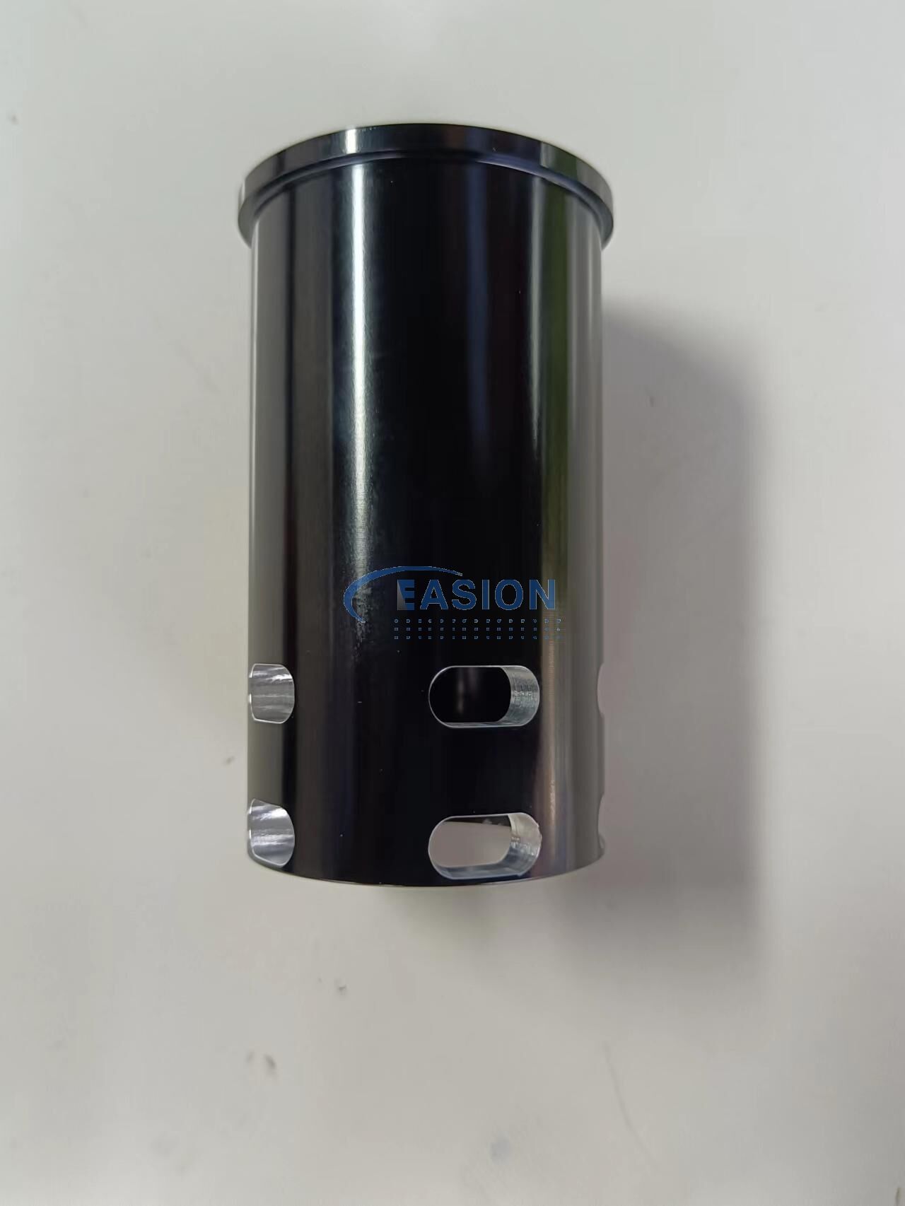 Precision CNC machining  black anodized window insert for lightsaber