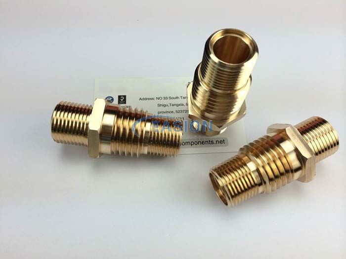 Precision machined lead free brass reducing coupling fitting