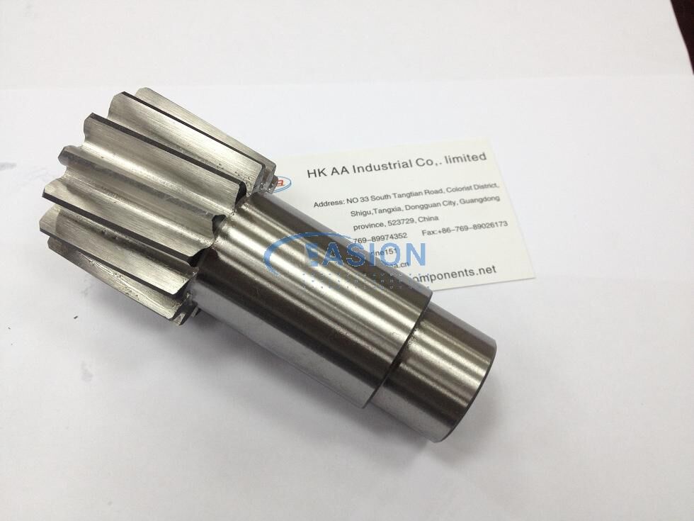 Precision machined alloy steel drive gear shaft