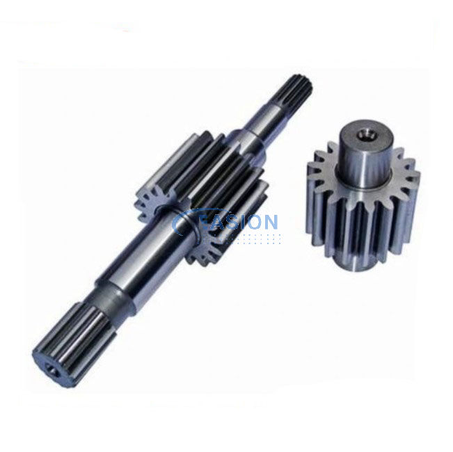 Precision machined alloy steel oil Pump driving Shaft with Gear