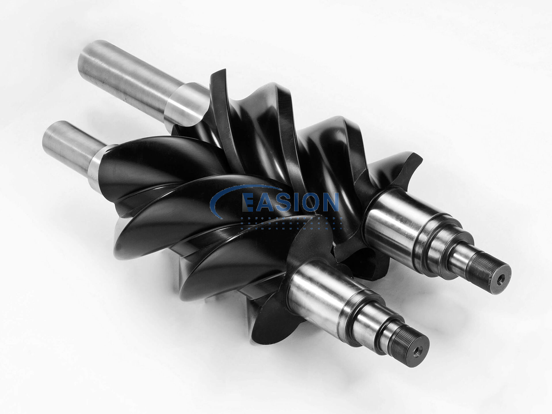 High precision machined twin compressor screw rotor
