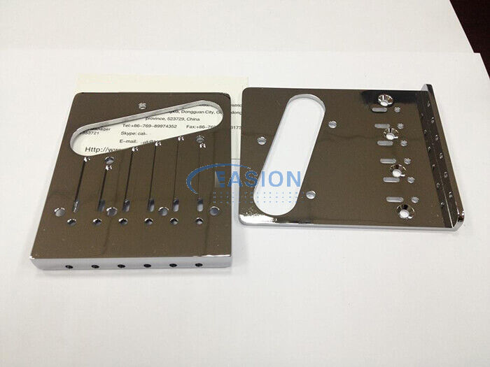 Custom Precision Machined Chrome Plated Brass Guitar Neck Plate