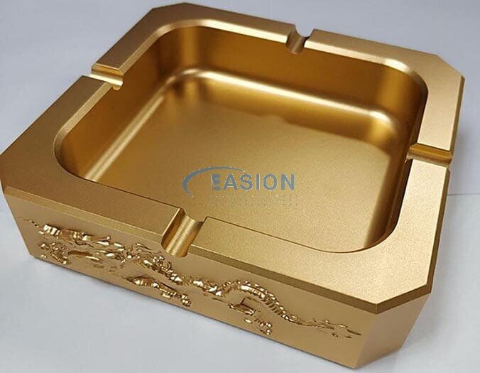 Customized Gold Anodized Aluminum smoke Ashtray