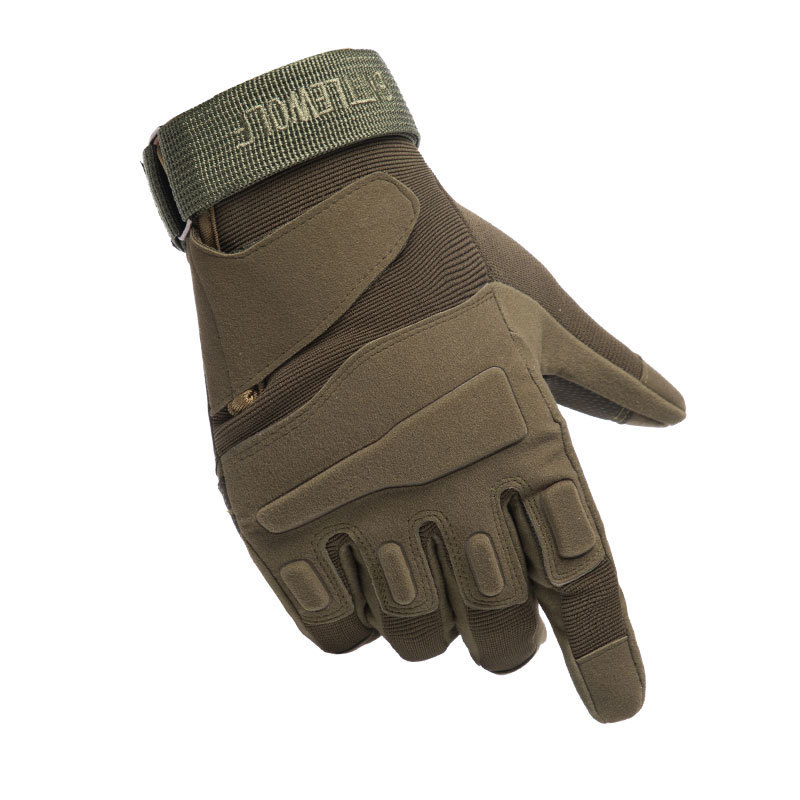 Men Black Wear-resistant All Finger Anti-skid Outdoor Sports Gloves Mountaineering Climbing Riding Tactical Gloves