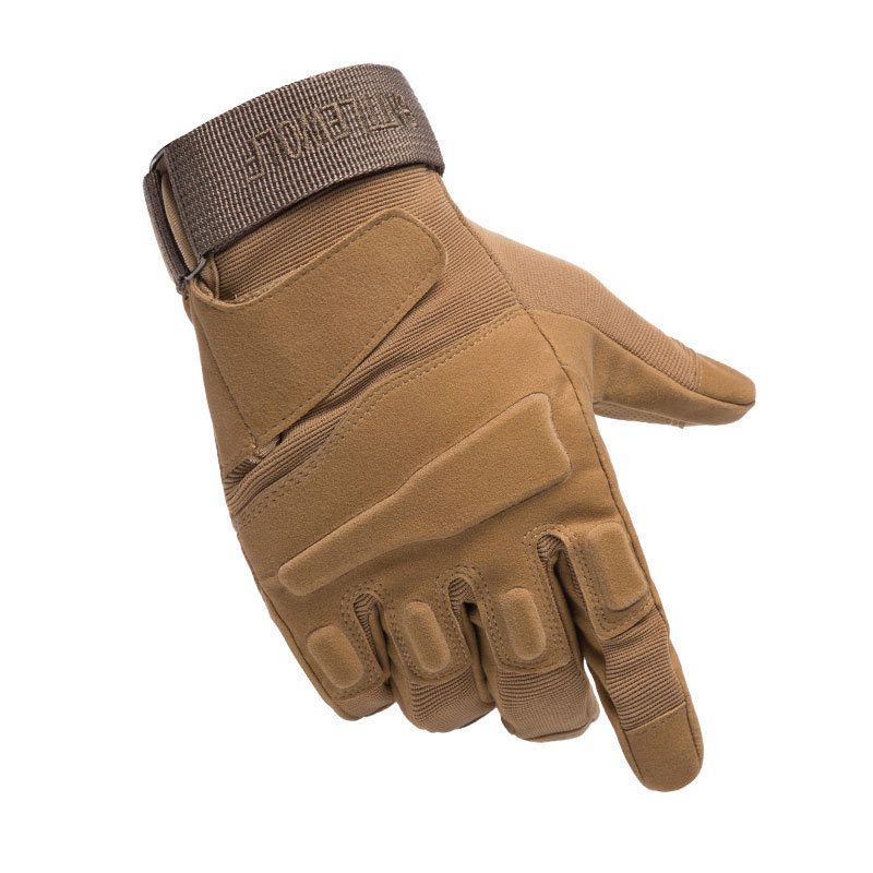 Men Black Wear-resistant All Finger Anti-skid Outdoor Sports Gloves Mountaineering Climbing Riding Tactical Gloves