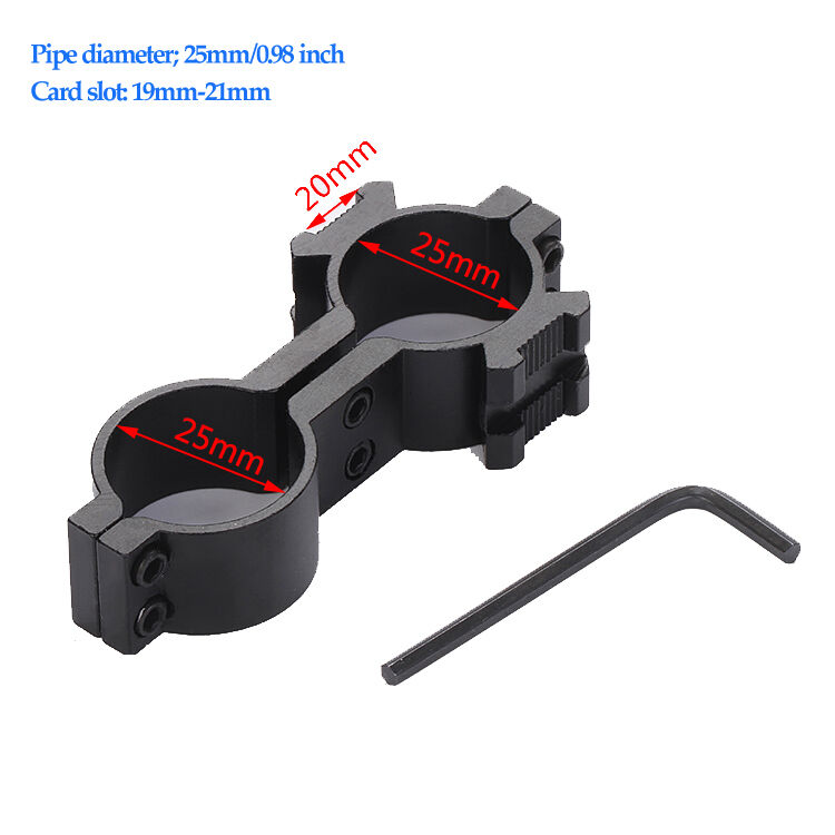 Flashlight laser sight optical mirror 25mm diameter all-metal figure-8 clip