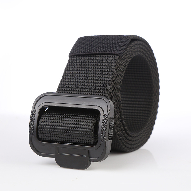 Men's and women's canvas smooth buckle Belt Nylon casual pants belt outdoor men's belt men's nylon belt