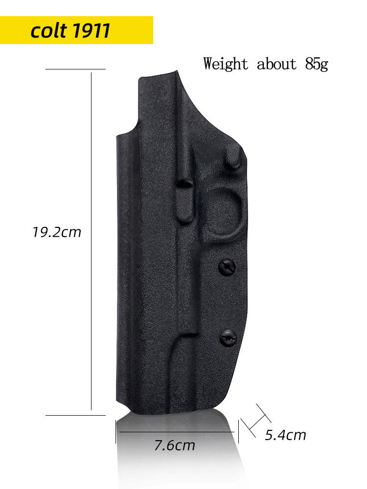 Glock 17/19 TLR1/TLR1S/TLR1 HL Holster, OWB Kydex Holster Optic Cut Fit: Glock 17/19/44/45 (GEN 1-5)&G23/32 (Gen 3-4) TLR-1/TLR-1S/TLR-1 HL, Outside Waistband Carry, Adj. Carry Position, Right Hand