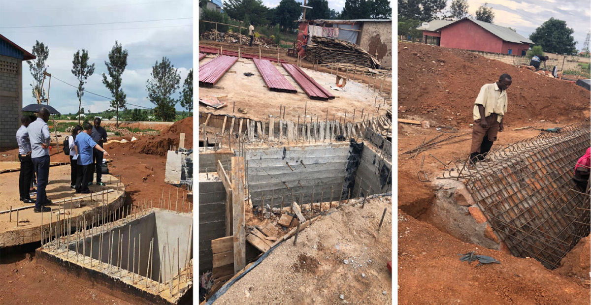 500T * 2 DE SILO DE STOCKAGE DE MAÏS ET D'USINE DE MACHINE SÈCHE au Rwanda