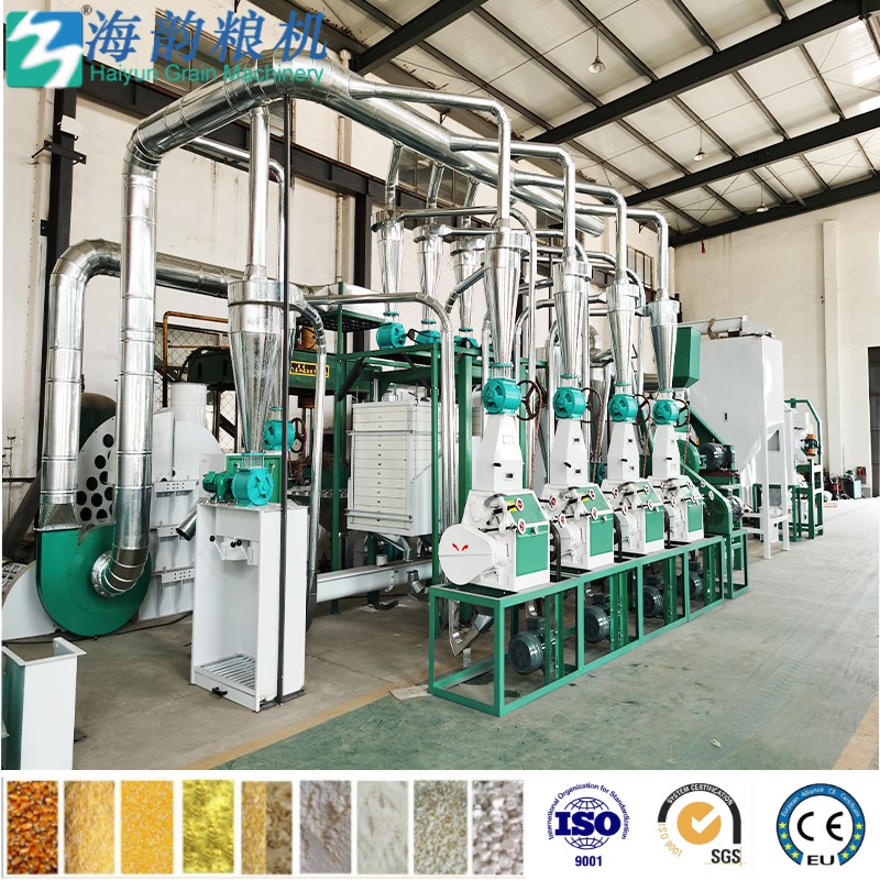 20 tonnes de ligne de machine de moulin à farine de maïs/moulin à farine de maïs usine complète/machine de moulin à maïs/machine de mil de maïs
