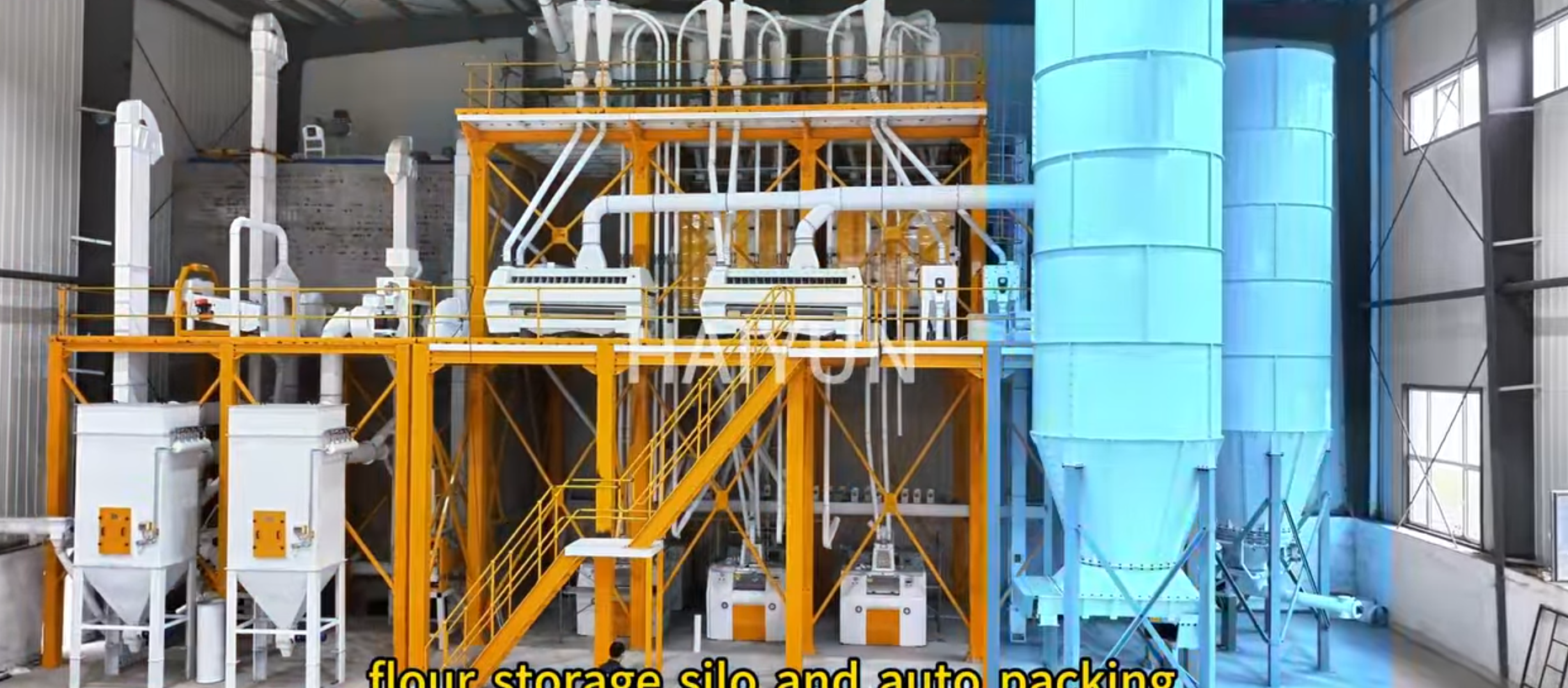 PLANTA COMPLETA DE MOLINO DE HARINA DE TRIGO TOTALMENTE AUTOMÁTICA --60TONS POR DÍA (24HORAS PARA LA ENTRADA DE TRIGO)