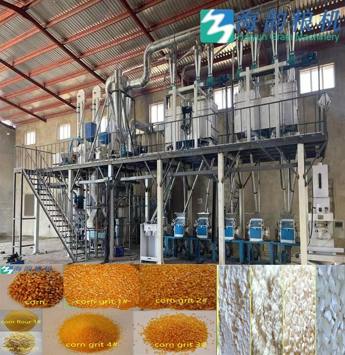 30 toneladas de harina de maíz y molino de arena planta completa