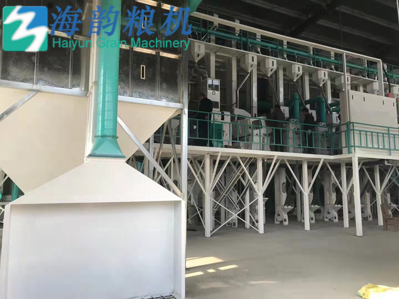 60トンの精米機工場