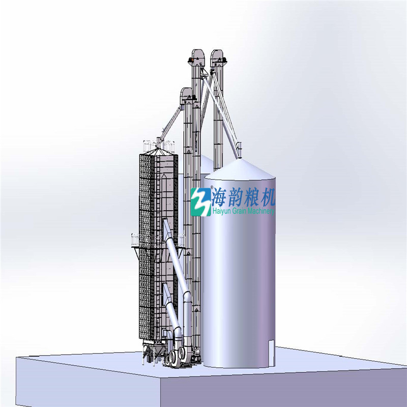 300T/D トウモロコシ乾燥塔から 1200 トン貯蔵サイロまで