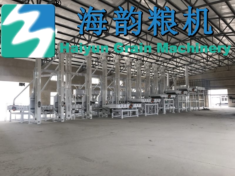 50トンのそば殻むき機から選別機、包装機までのライン