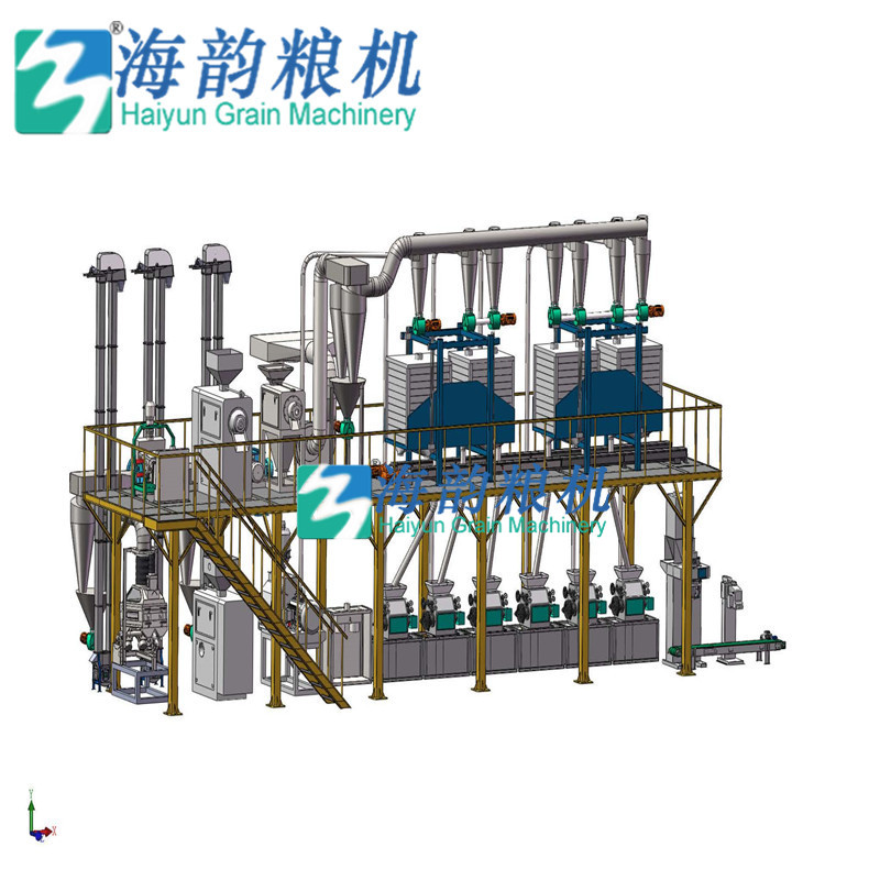 30 طن من دقيق الذرة وآلة طحن الحبيبات كاملة
