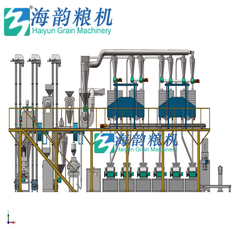 30 طن من دقيق الذرة وآلة طحن الحبيبات كاملة