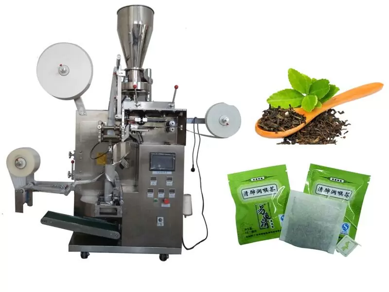 automatic double chamber tea bag packing machine with envelope