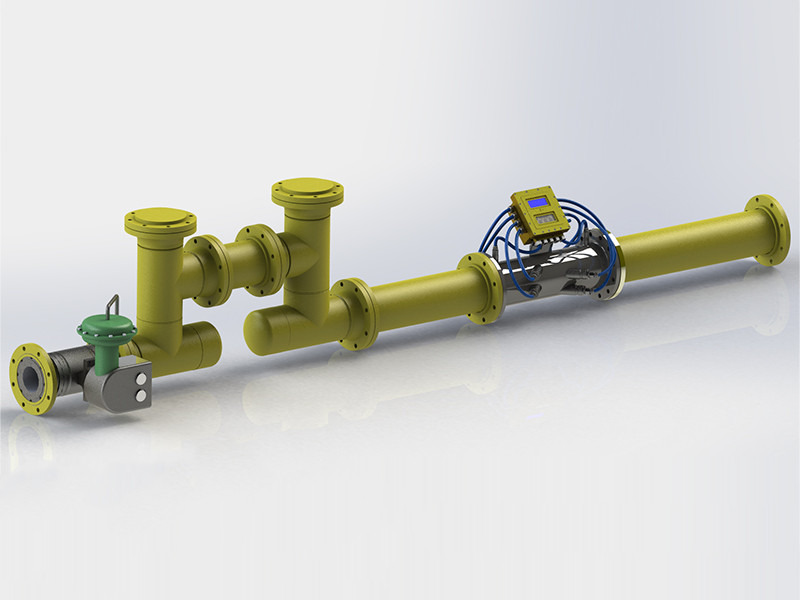 Ultrasonic gas flowmeter